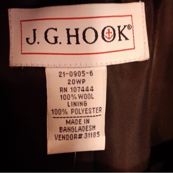 J. G. Hook black wool Blazer classic look 20p 20 p new nwot jacket career top - Picture 3 of 7